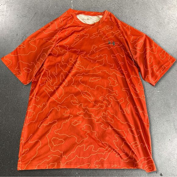 Under Armour Orange Short Sleeve Tee LG - Picture 1 of 7